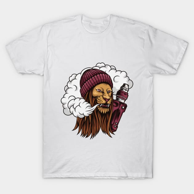 Vapelife of slang lion T-Shirt by JagatKreasi